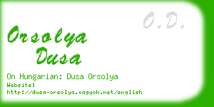 orsolya dusa business card